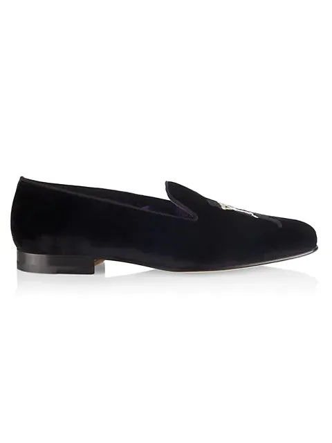 $800 RALPH LAUREN PURPLE LABEL - POLO "ALONZO" BEAR Black Loafers - 10