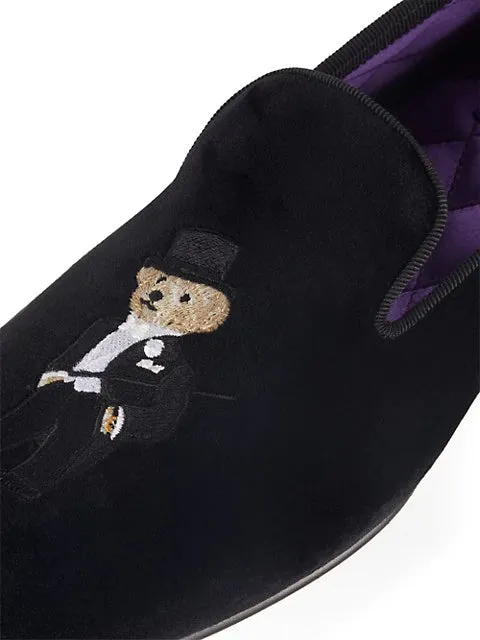 $800 RALPH LAUREN PURPLE LABEL - POLO "ALONZO" BEAR Black Loafers - 10