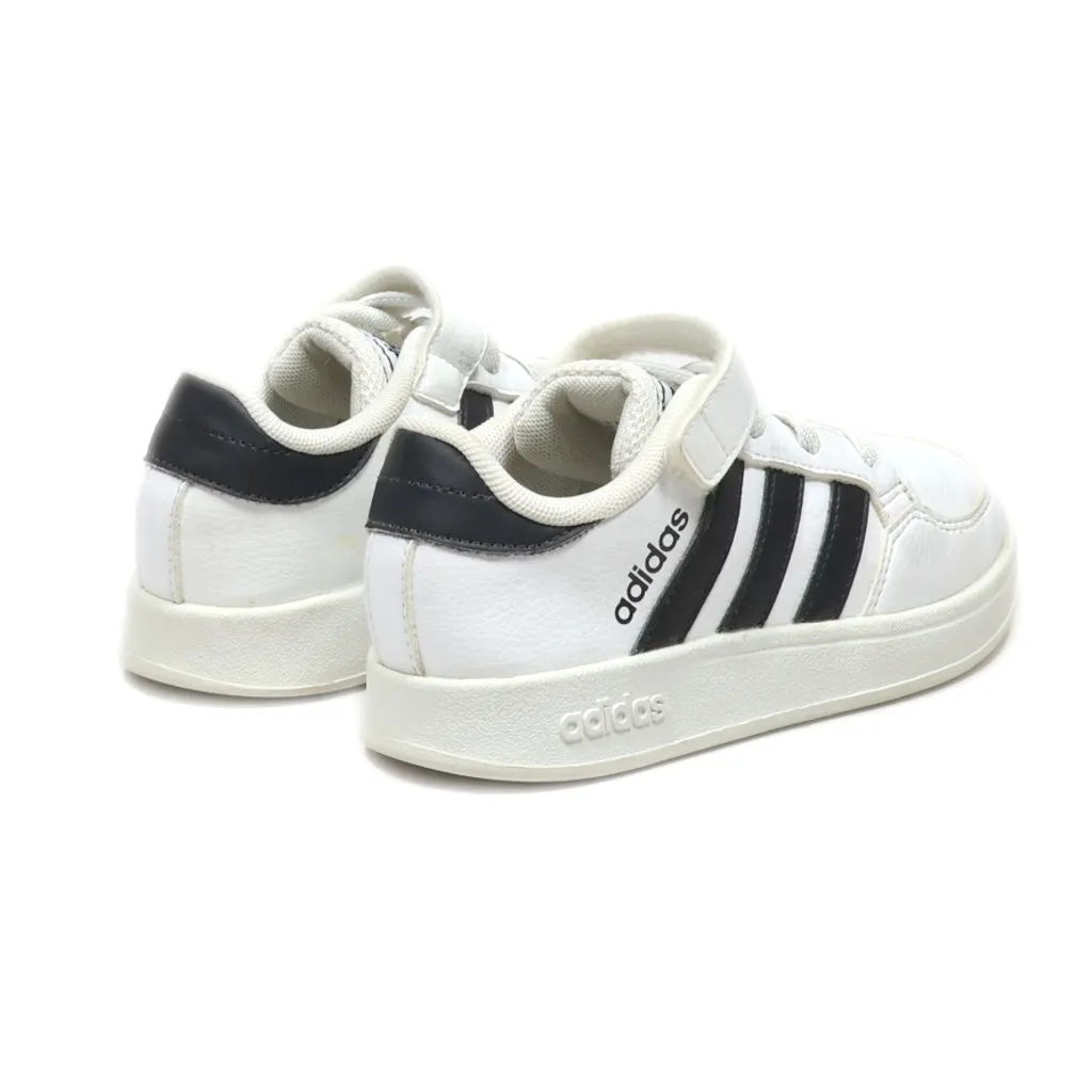 Adidas Neo Breaknet Sneakers Leather White Colour For Kids