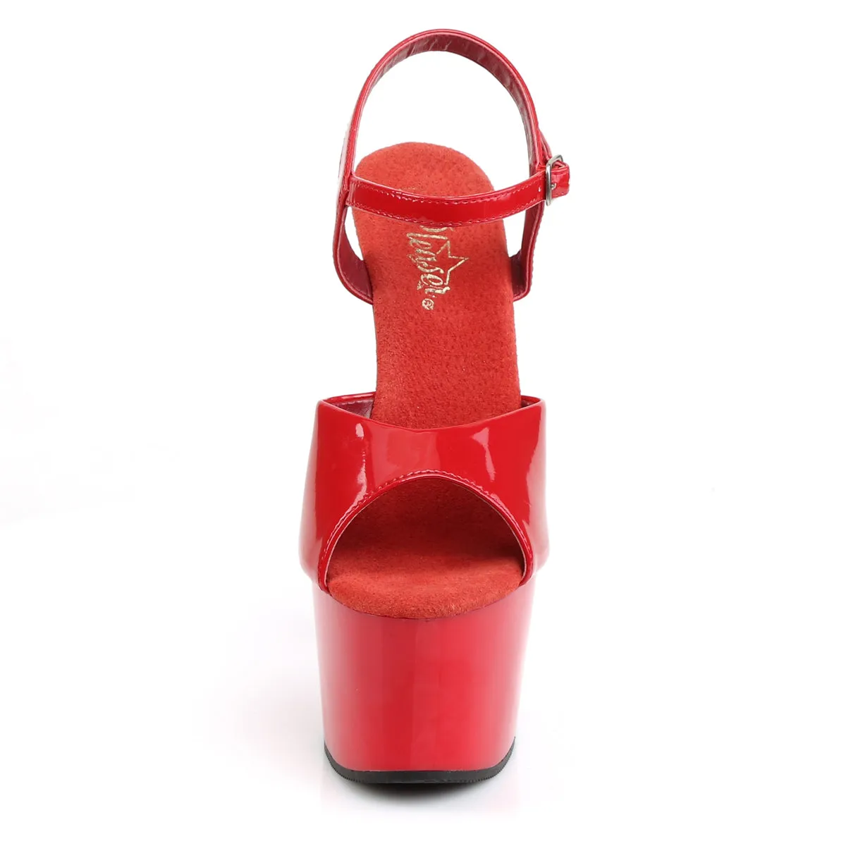 ADORE-709 Pleaser Red/Red Sexy Platform Shoes (Pole Dancing Heels)