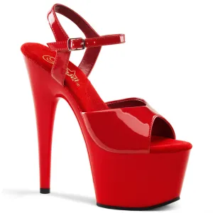 ADORE-709 Pleaser Red/Red Sexy Platform Shoes (Pole Dancing Heels)