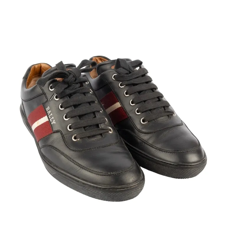 Bally Leather Striped Sneakers