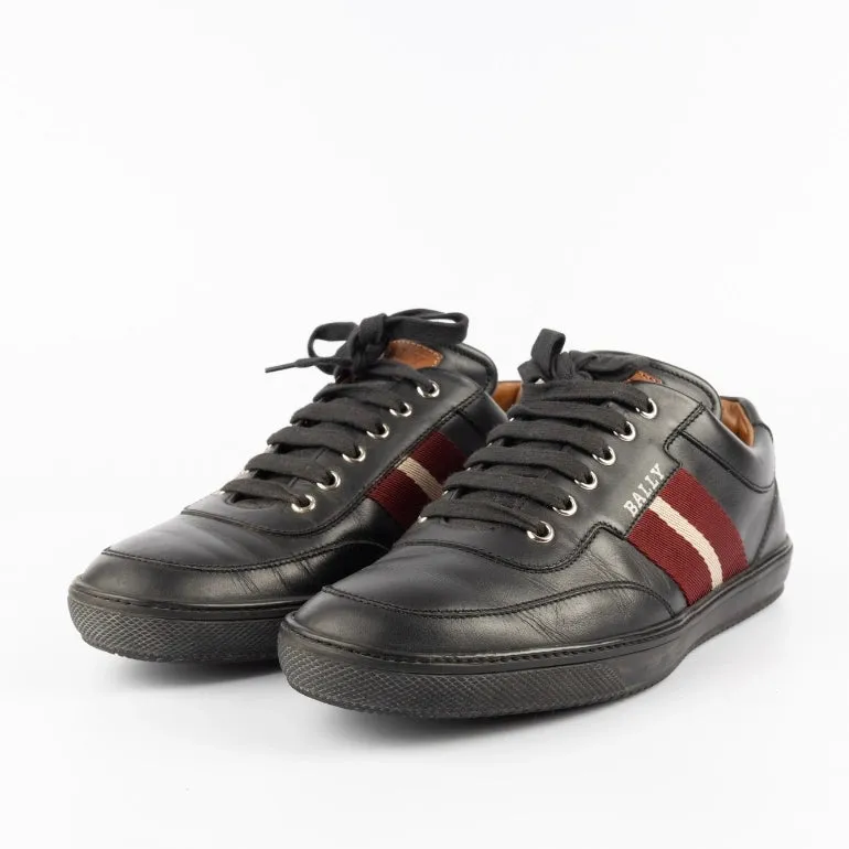 Bally Leather Striped Sneakers