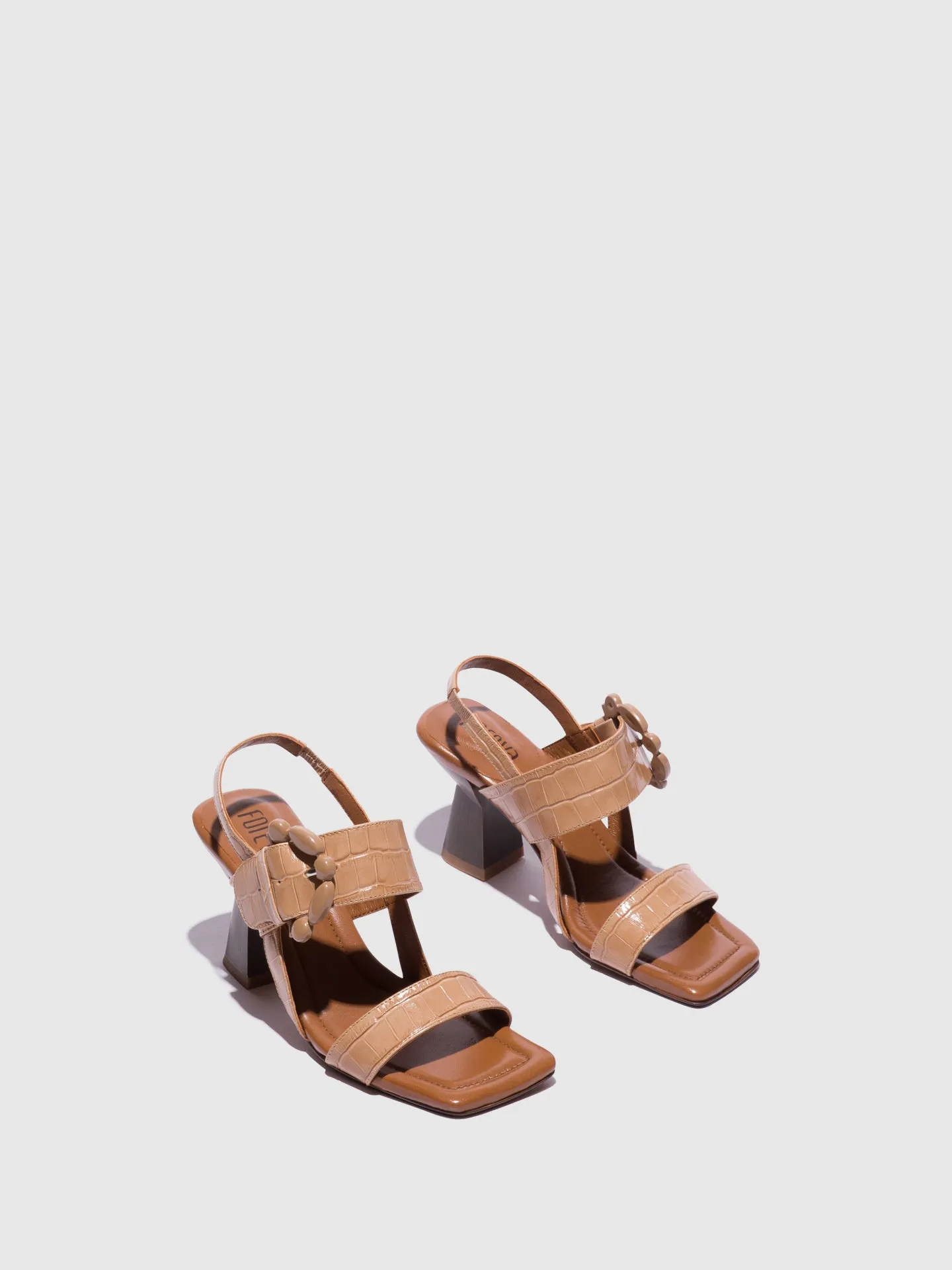 Beige Appliqués Sandals