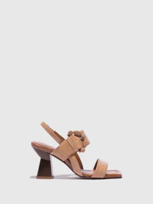 Beige Appliqués Sandals