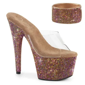 BEJEWELED-712RS Pleaser Clear/Bronze Sexy Platform Shoes (Pole Dancing Heels)