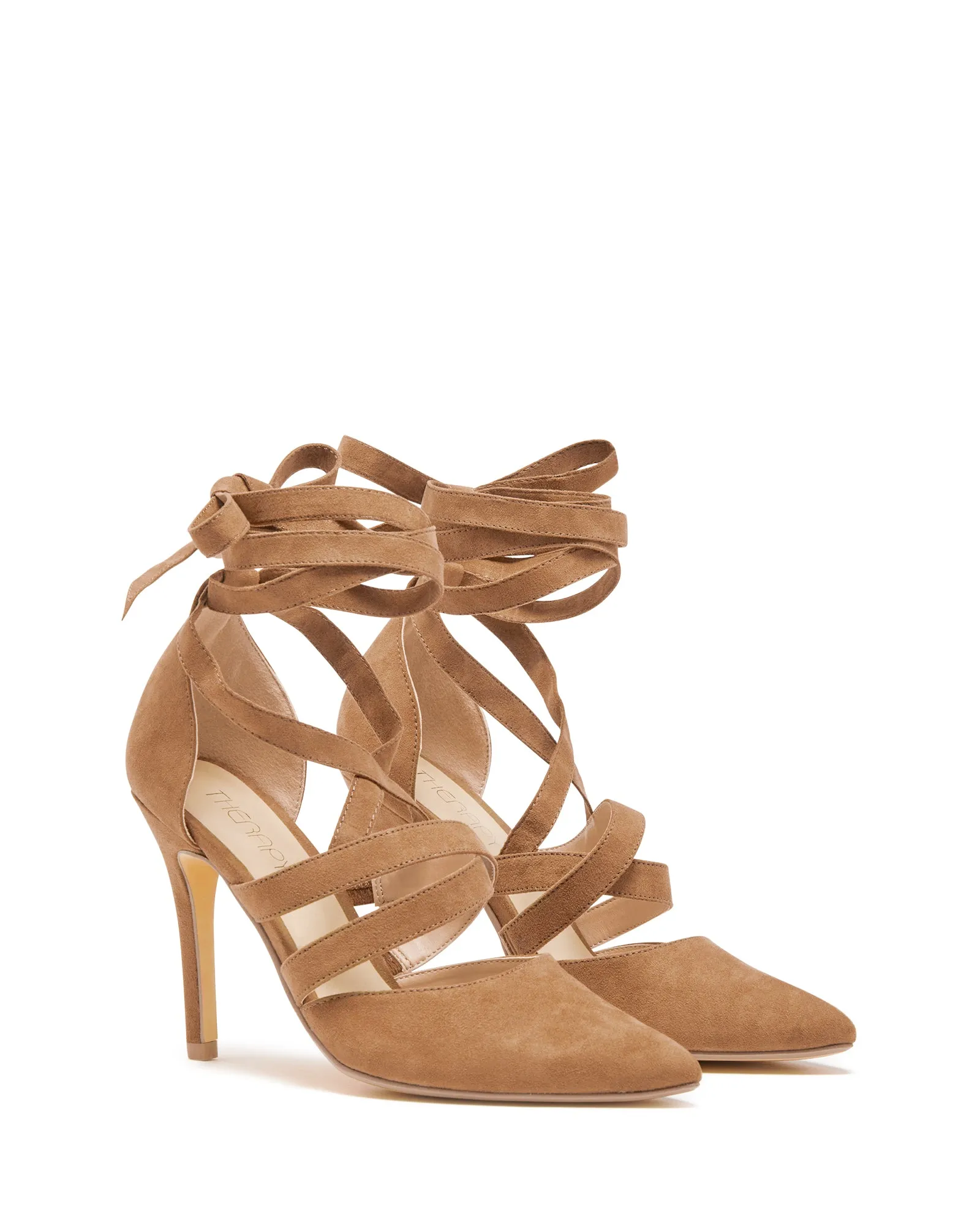 Bella Heel Musk Faux Suede