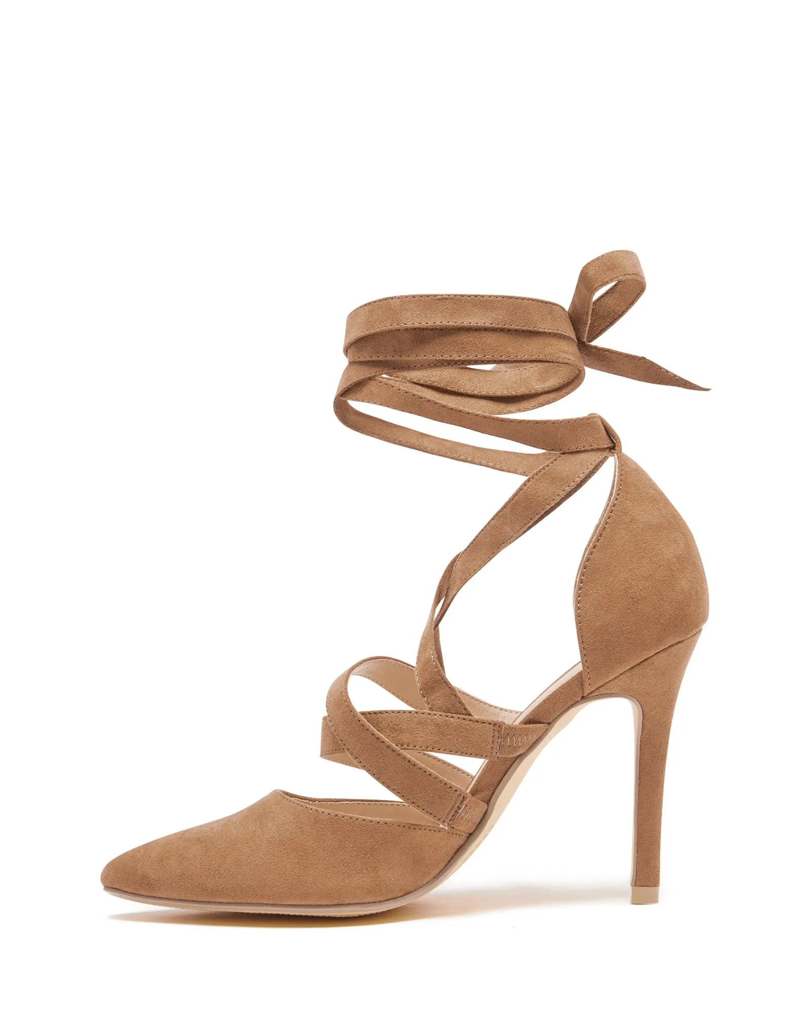 Bella Heel Musk Faux Suede