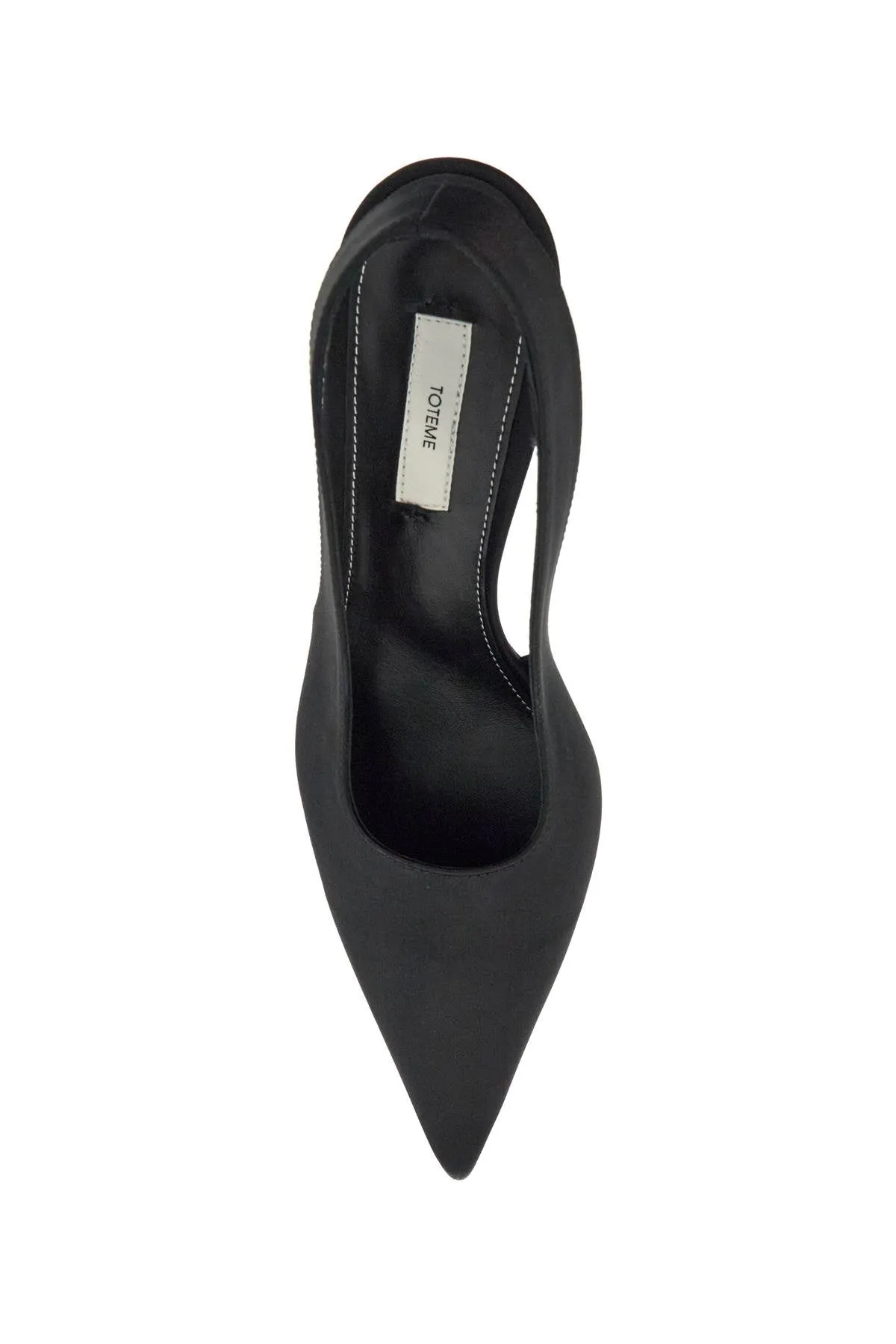 black satin slingbacks with stiletto heel 251 WAS0205 FB0401 BLACK