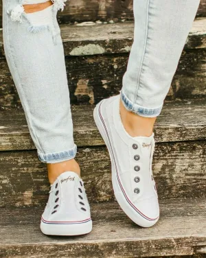 Blowfish Malibu Play Fashion Sneaker White Cozumel Linen Slip On Comfort Shoe