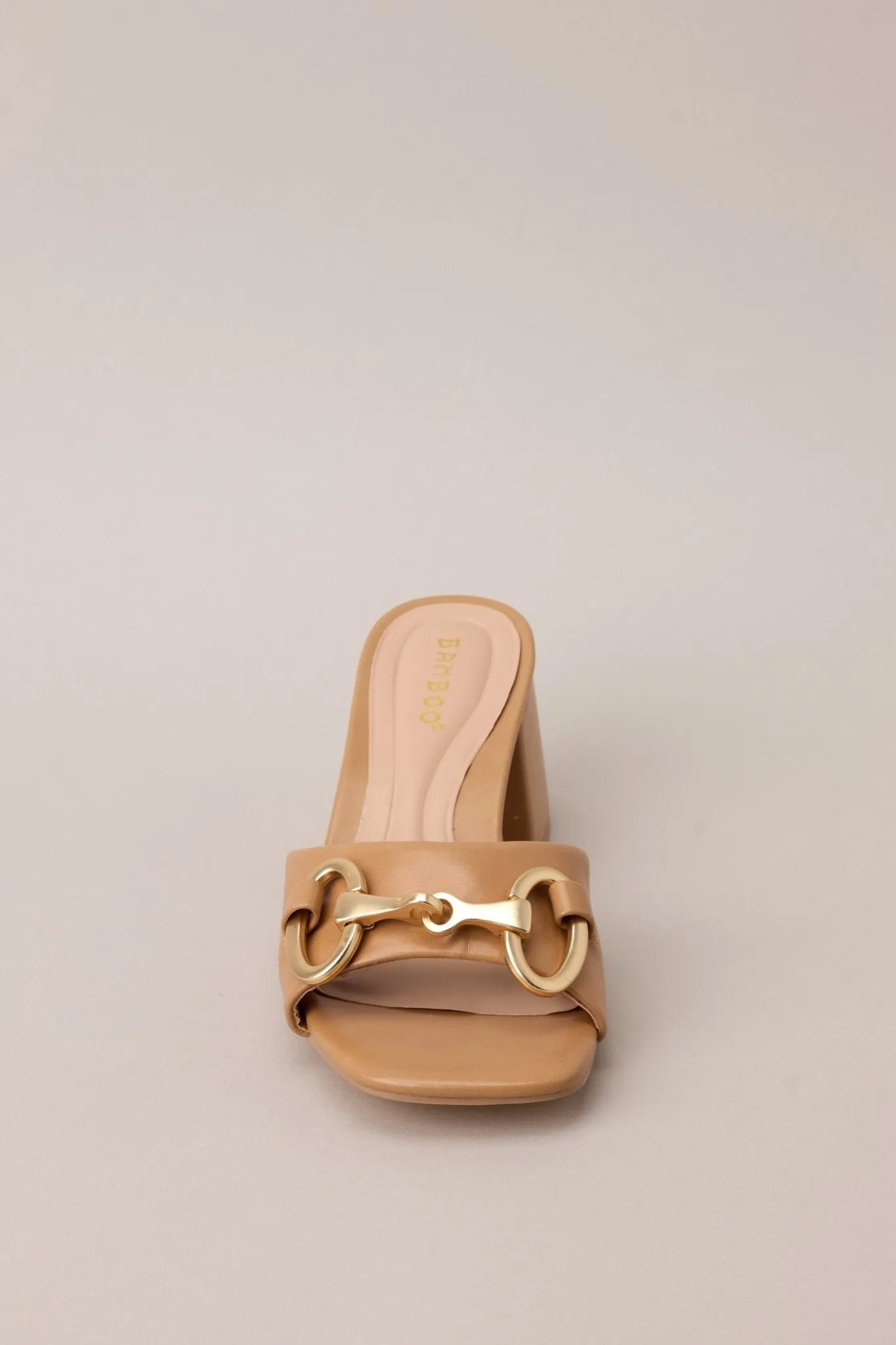 Boost In My Step Camel Short Block Heels