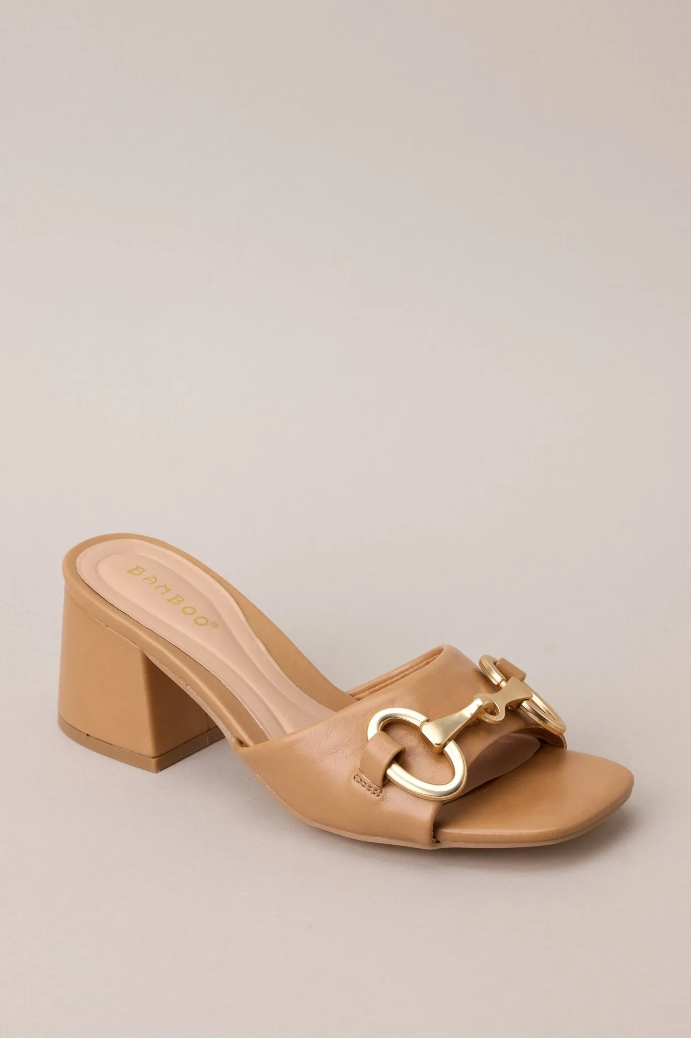 Boost In My Step Camel Short Block Heels
