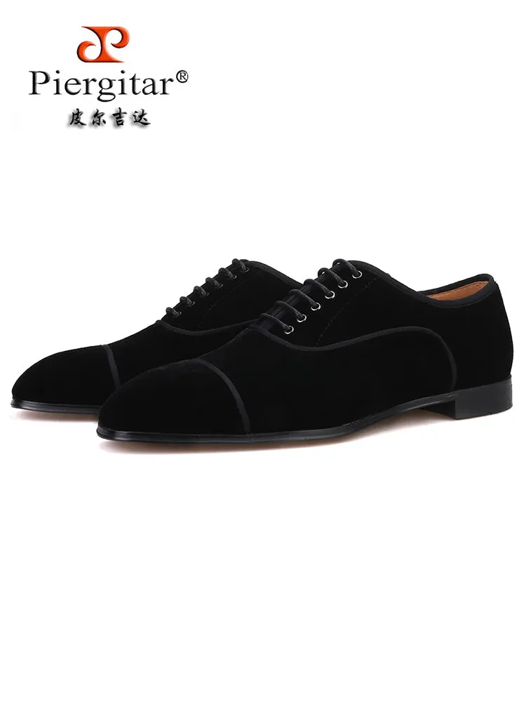 British style wedding banquet style men's lace-up loafers, imported velvet loafers with suits, formal shoes, red-soled shoes for men