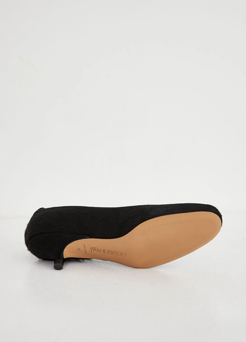 Calf-hair Kitten Heel Pumps