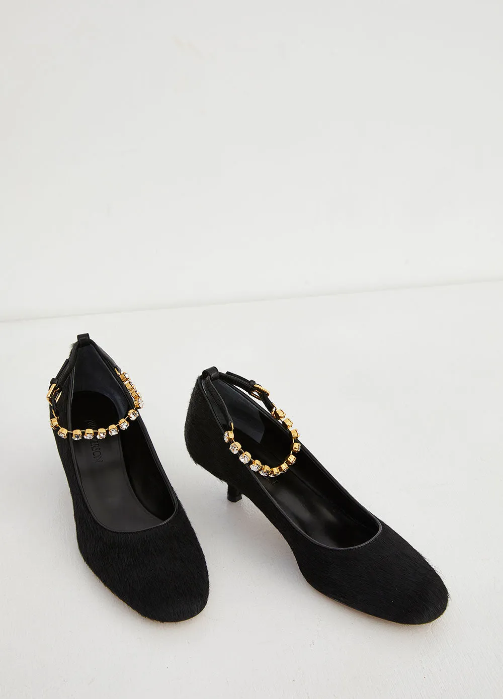 Calf-hair Kitten Heel Pumps