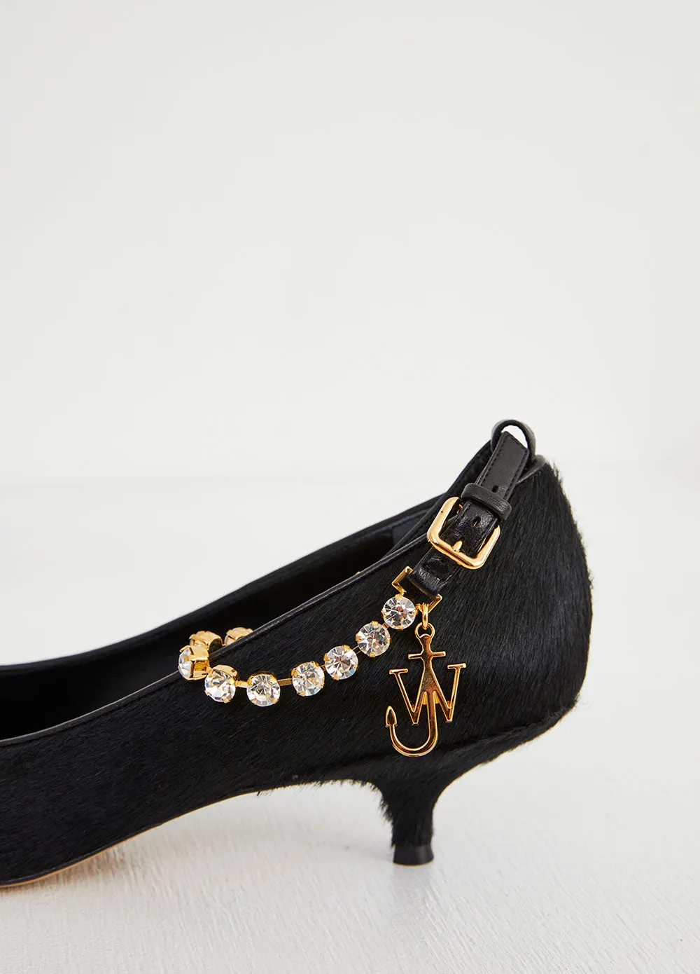 Calf-hair Kitten Heel Pumps