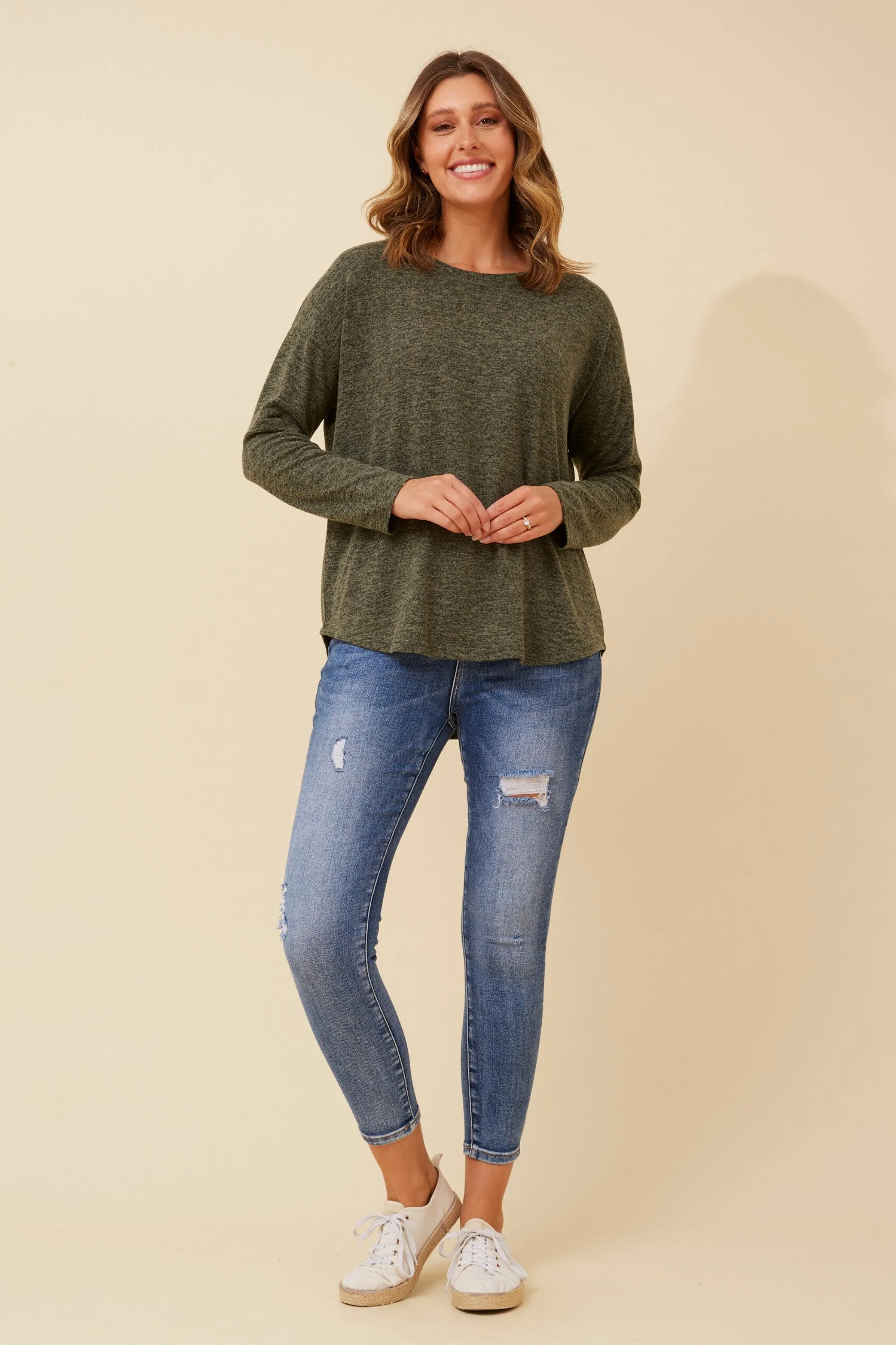 Caroline Morgan Hi-Low Hem Top