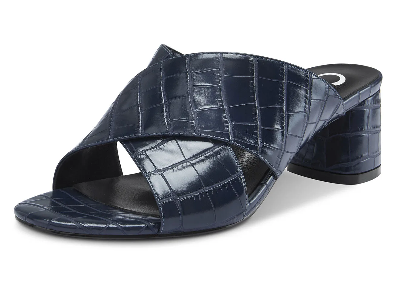 CASTAMERE Womens Chunky Block Heels Slippers Slip-on Strappy Open Toe Sandals 5CM Heeled Sandal