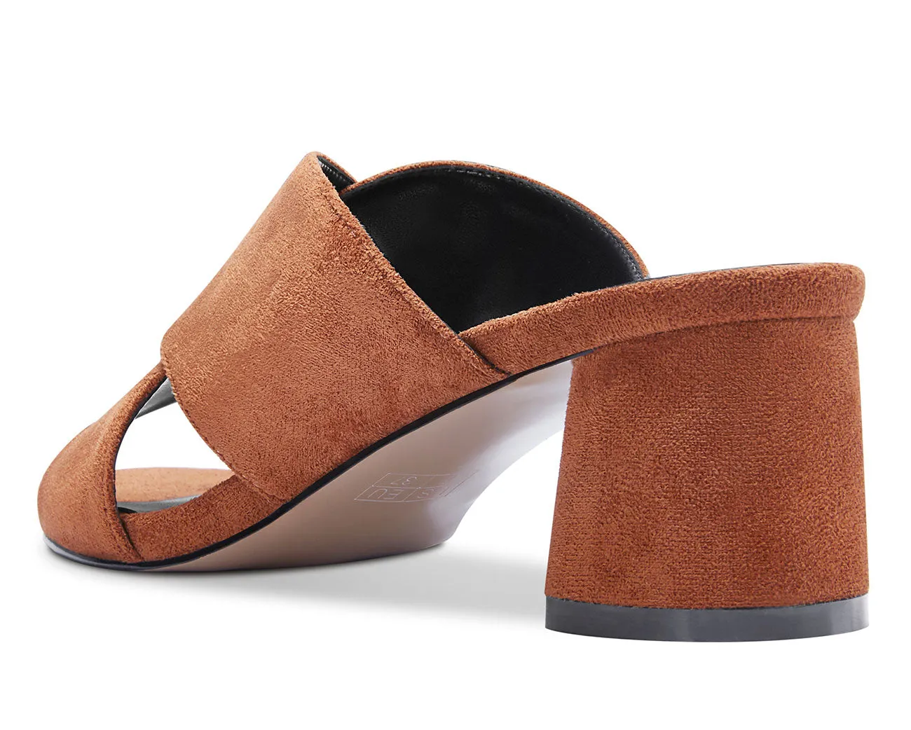 CASTAMERE Womens Chunky Block Heels Slippers Slip-on Strappy Open Toe Sandals 5CM Heeled Sandal