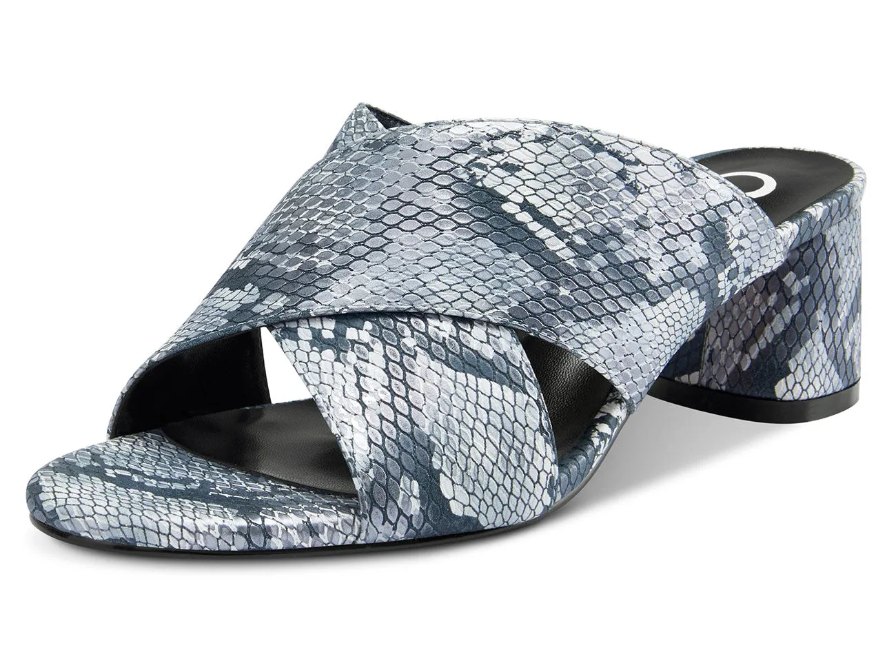 CASTAMERE Womens Chunky Block Heels Slippers Slip-on Strappy Open Toe Sandals 5CM Heeled Sandal