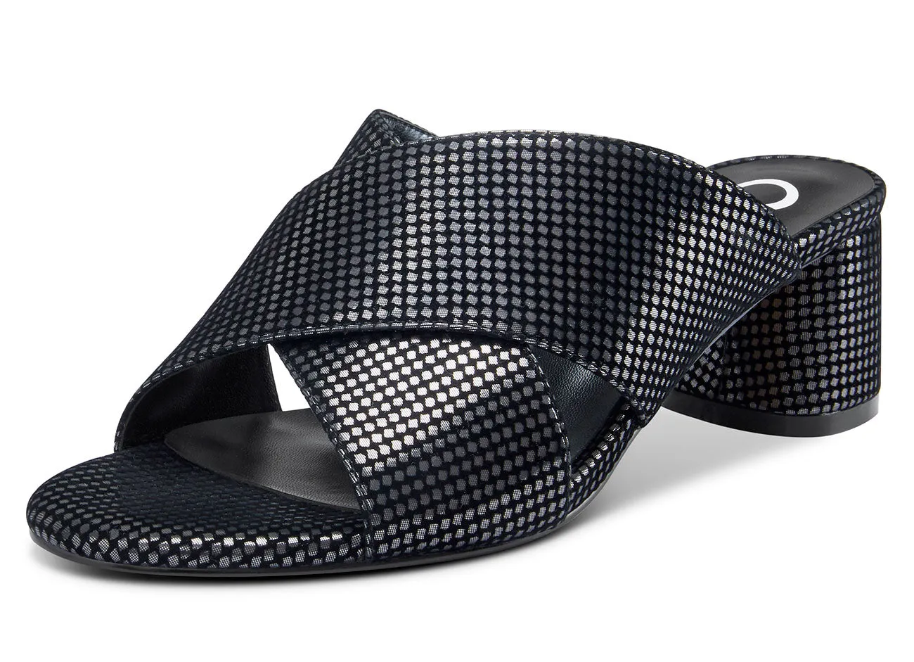 CASTAMERE Womens Chunky Block Heels Slippers Slip-on Strappy Open Toe Sandals 5CM Heeled Sandal