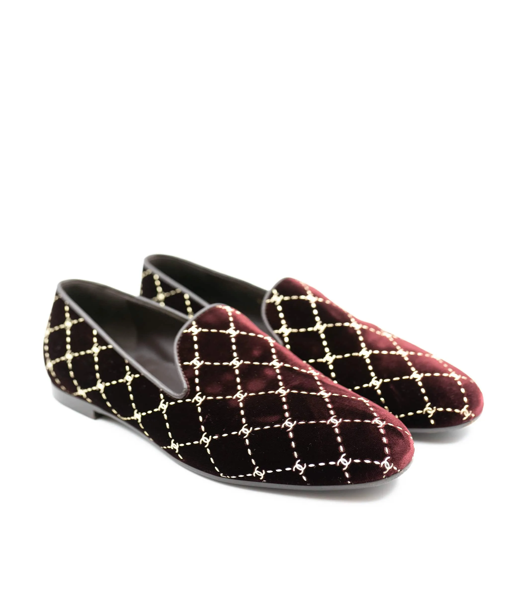 Chanel Velvet CC Loafers size 38.5 - AWC1429