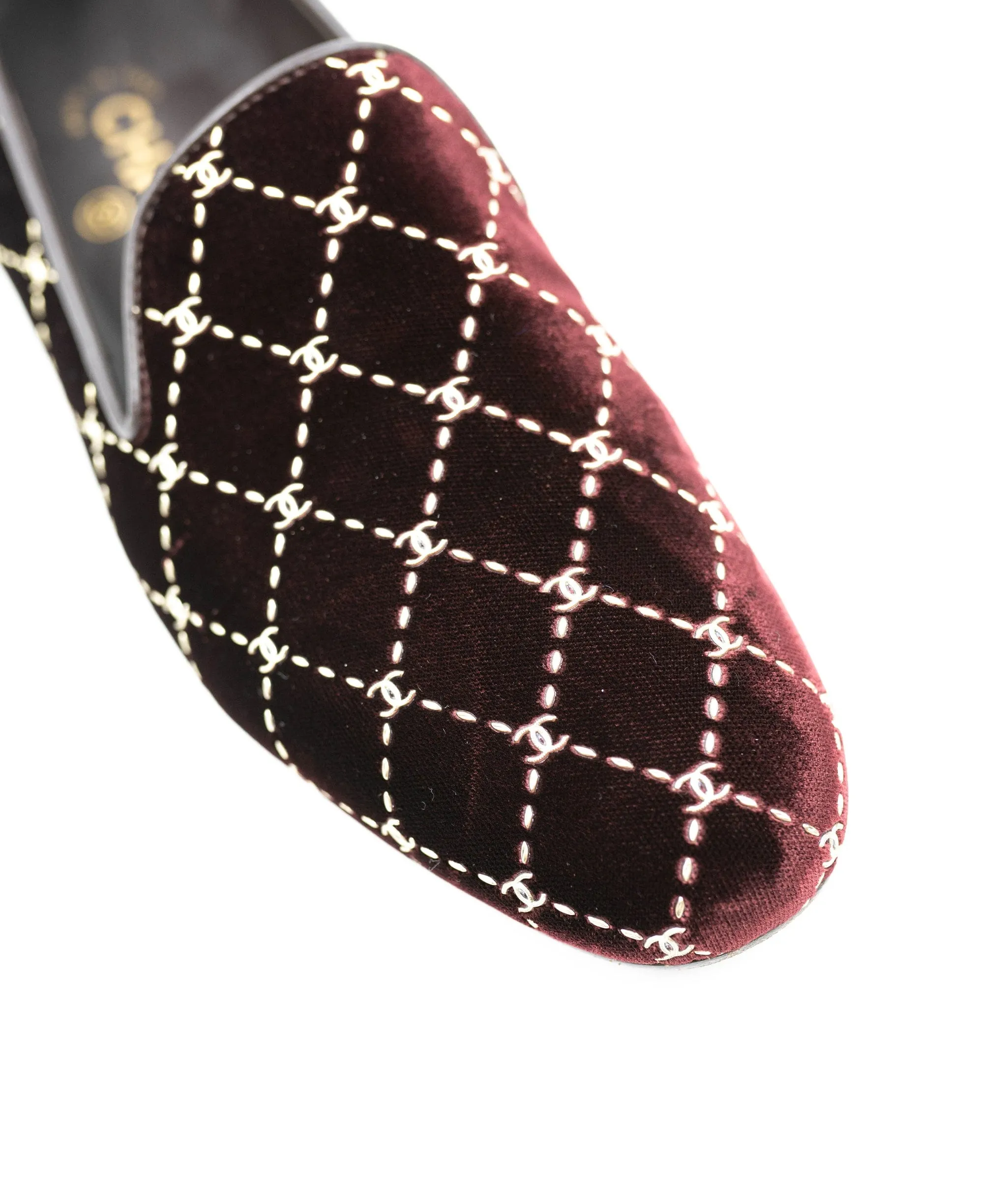 Chanel Velvet CC Loafers size 38.5 - AWC1429