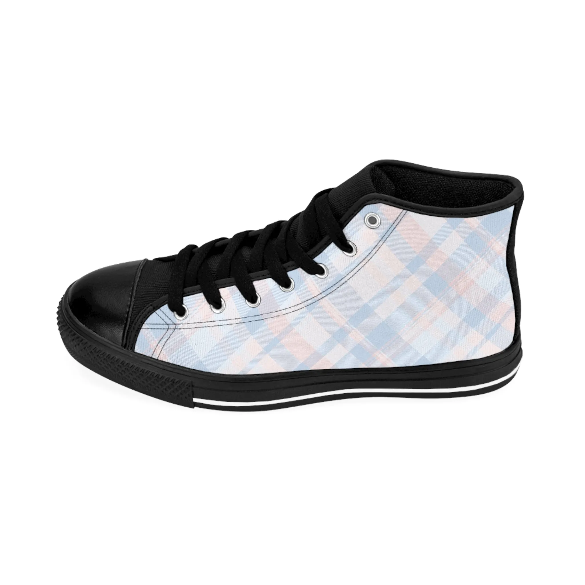 Colorful Checkered Pattern Women's Classic Sneakers