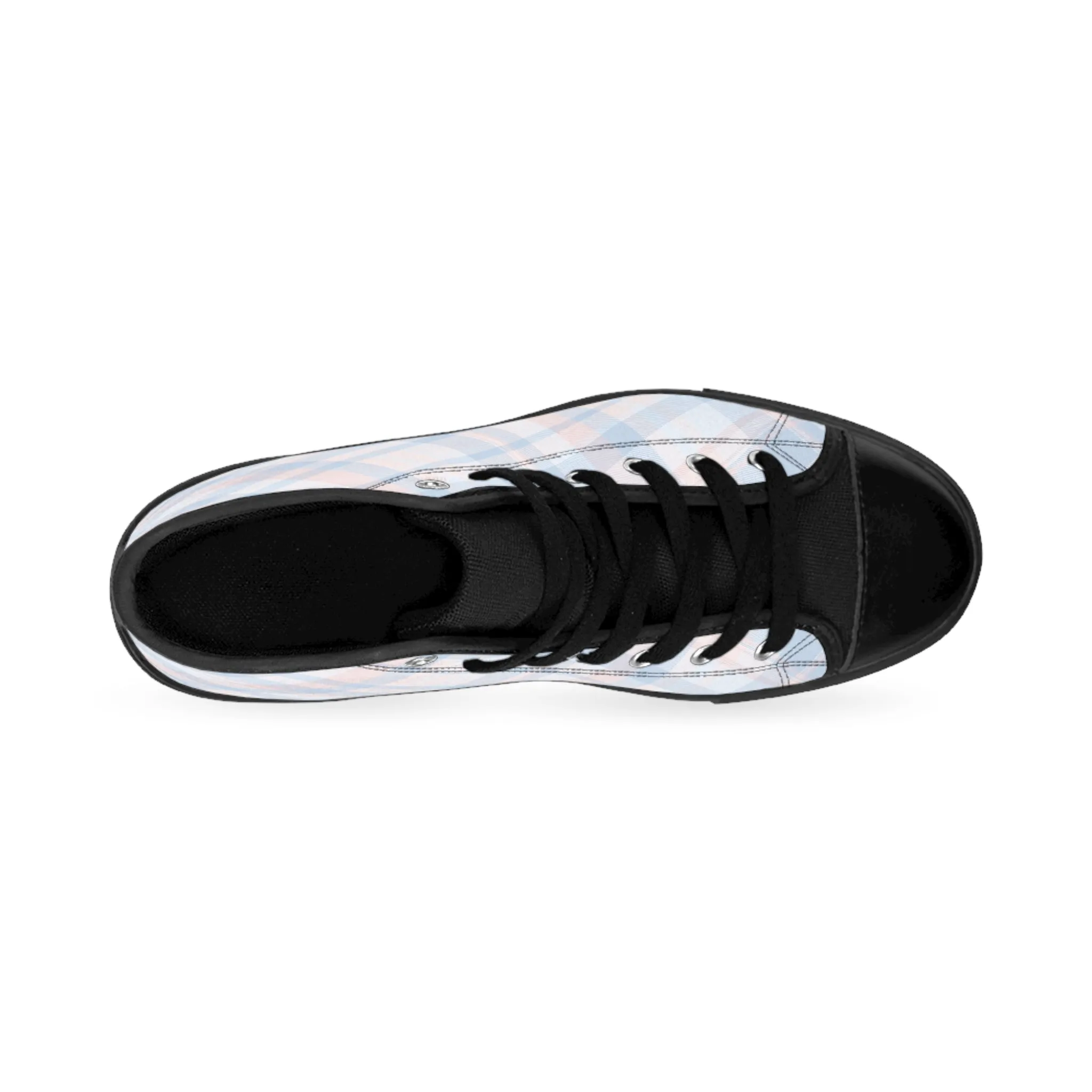 Colorful Checkered Pattern Women's Classic Sneakers