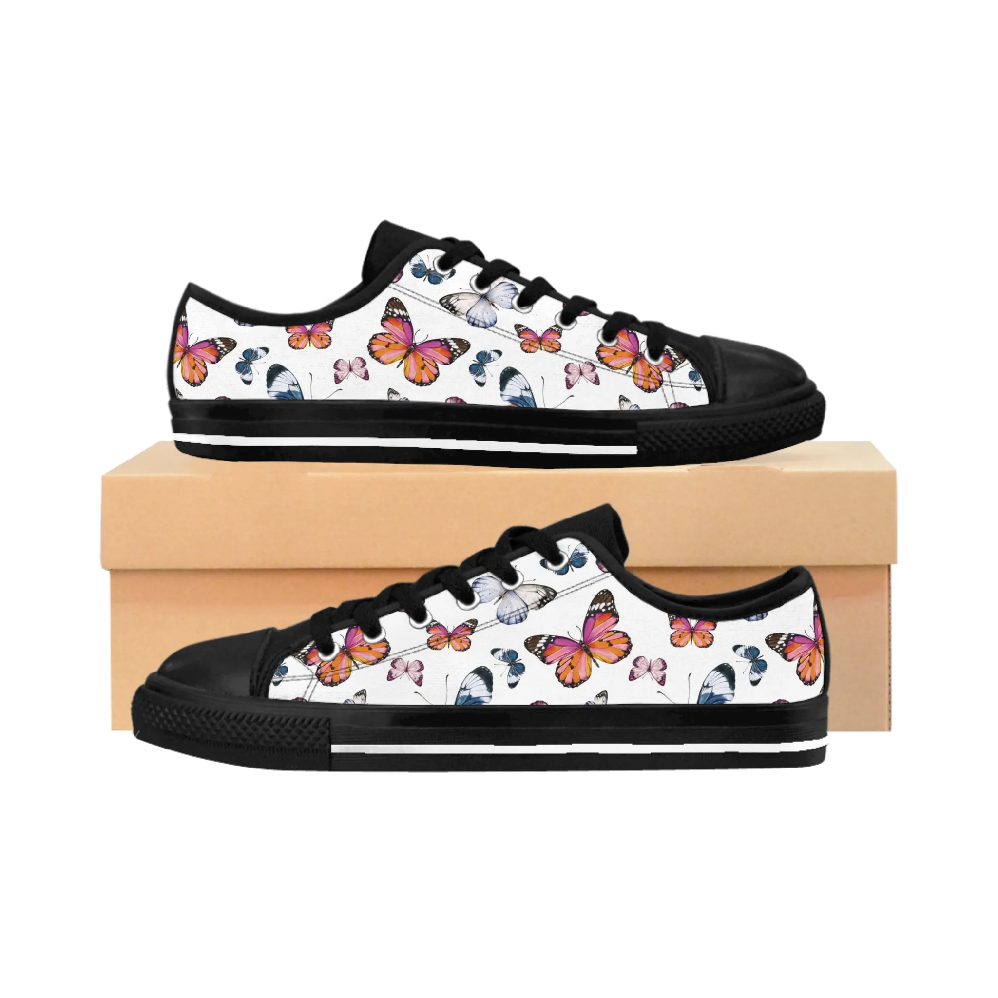 Cute Watercolor Butterflies Women's Sneakers