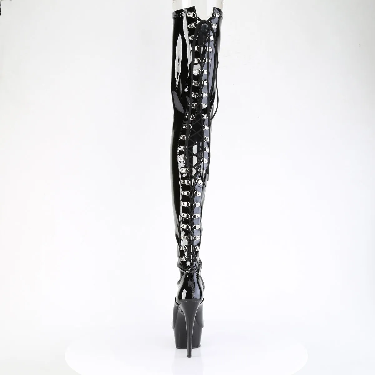 DELIGHT-4063 Pleaser Black Patent Sexy Platform Shoes (Pole Dancing Heels)