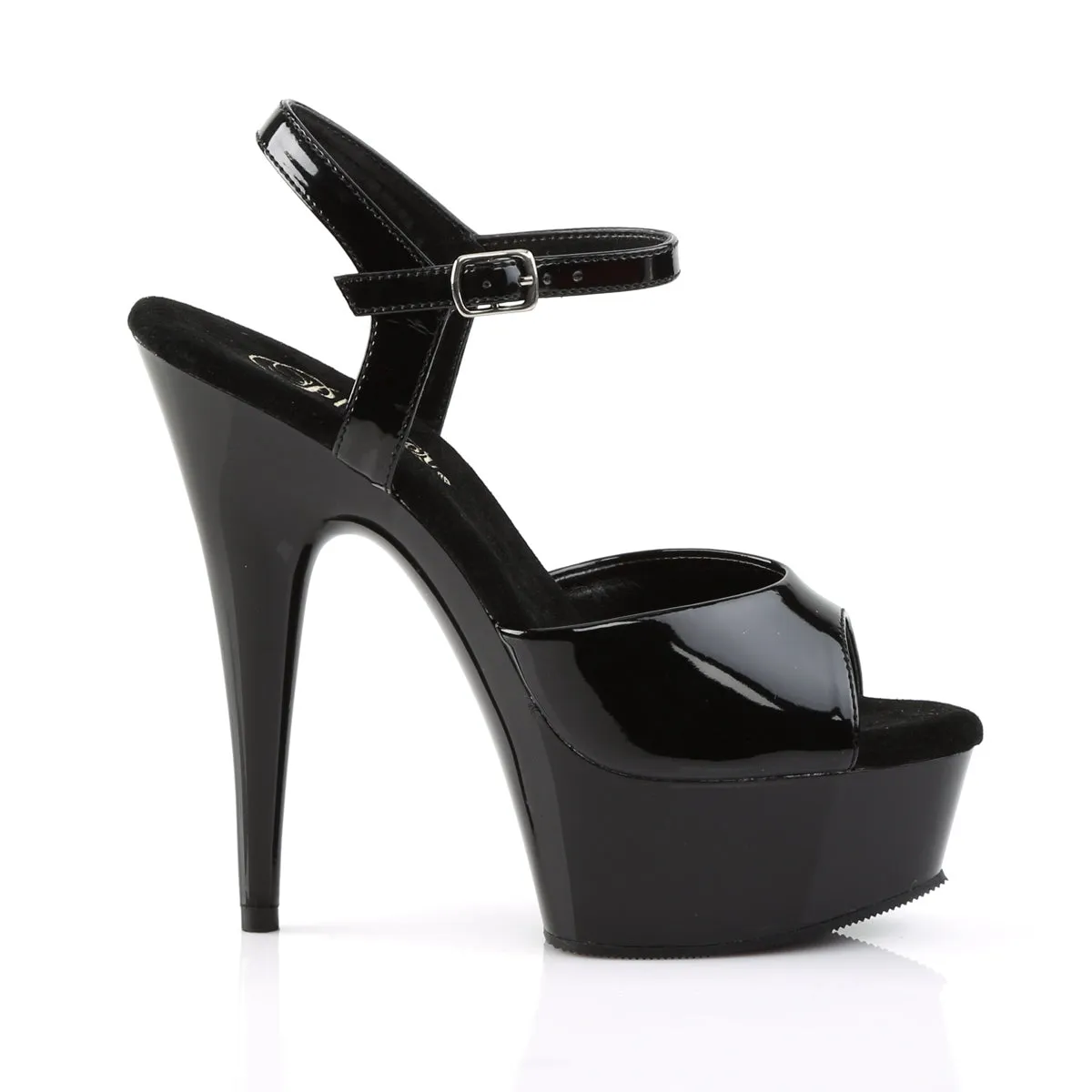 DELIGHT-609 Pleaser Black Patent Sexy Platform Shoes (Pole Dancing Heels)