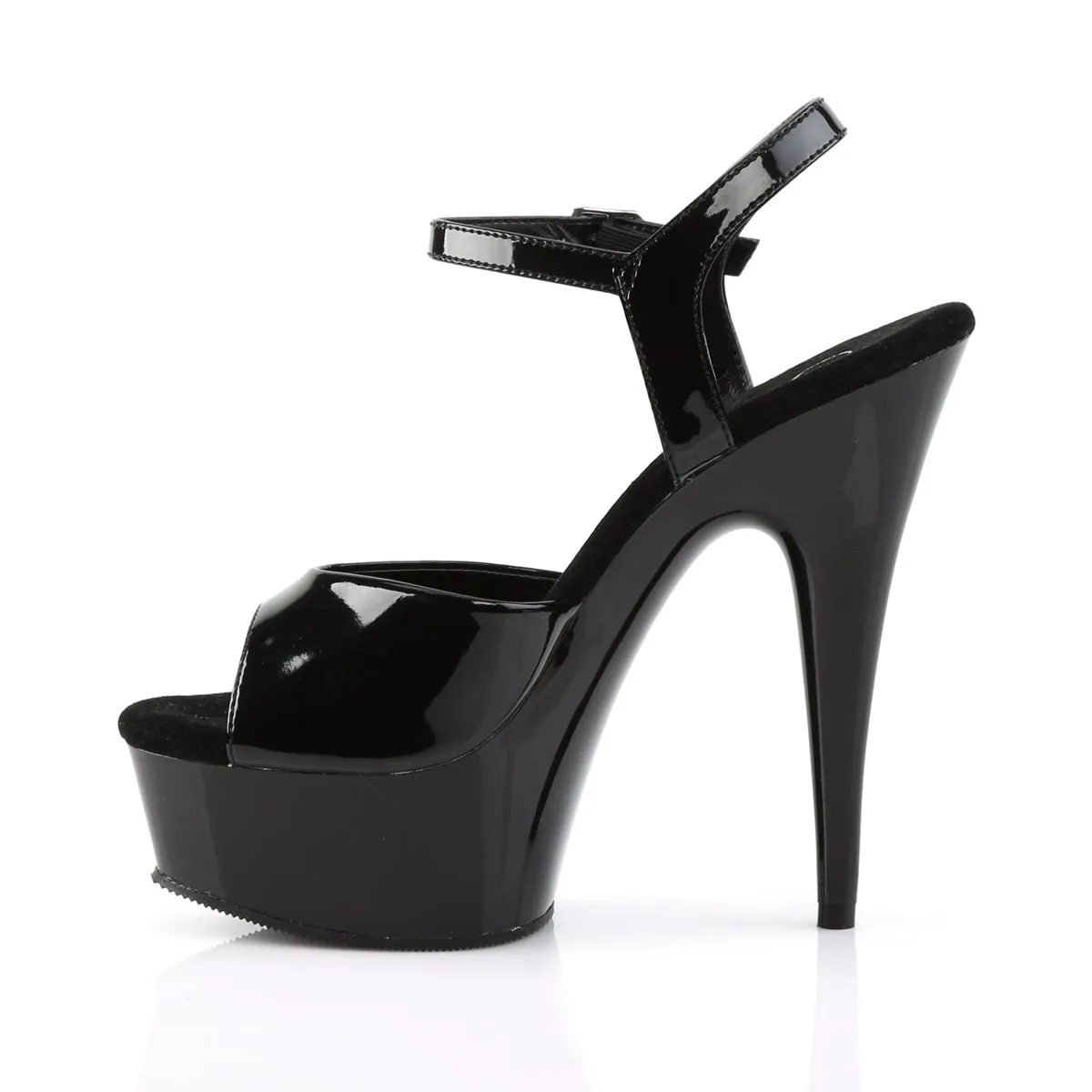 DELIGHT-609 Pleaser Black Patent Sexy Platform Shoes (Pole Dancing Heels)