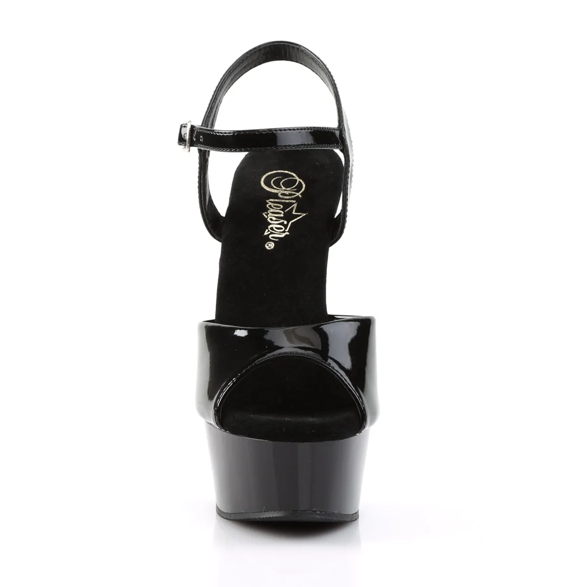 DELIGHT-609 Pleaser Black Patent Sexy Platform Shoes (Pole Dancing Heels)