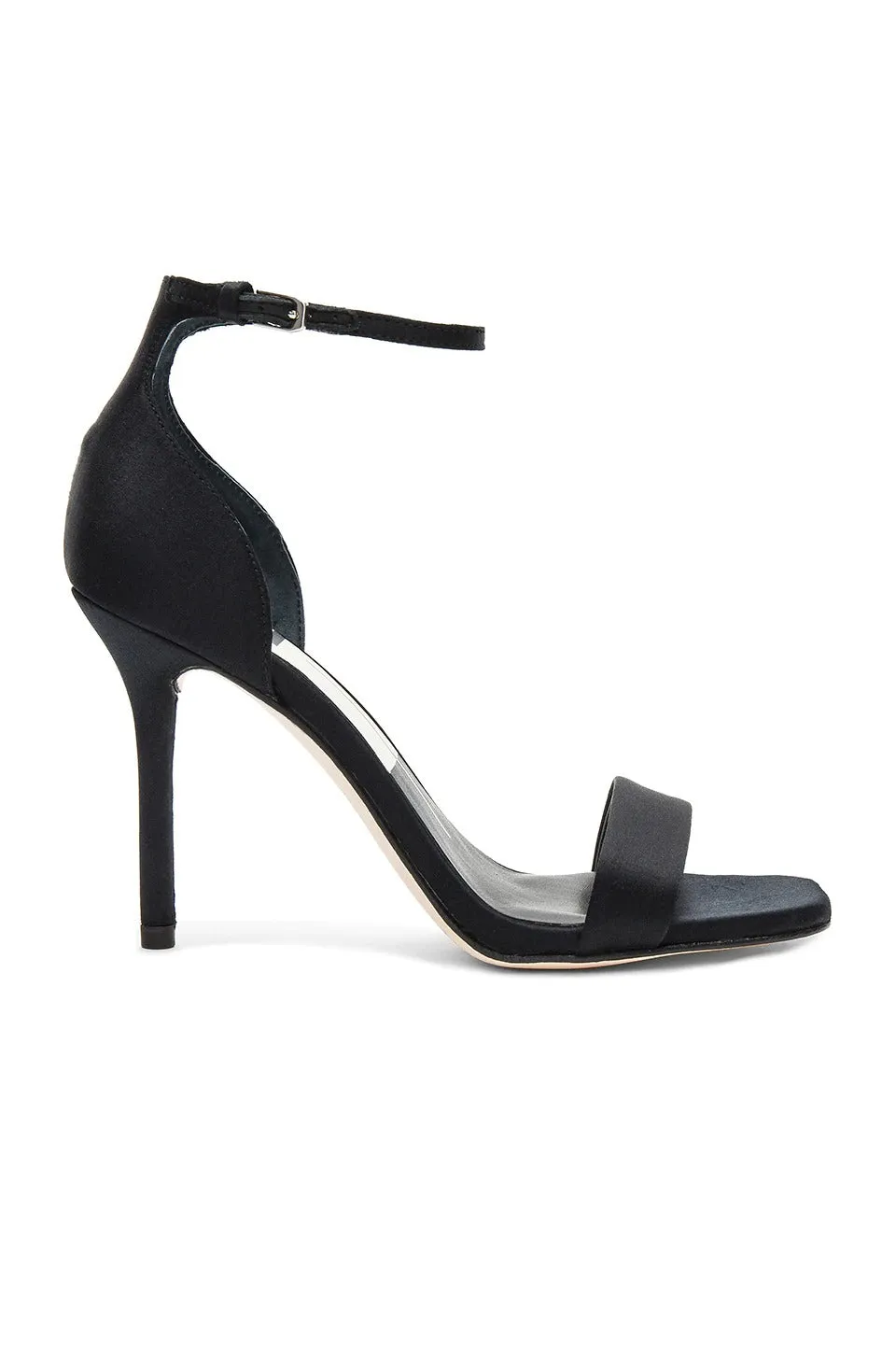 Dolce Vita Halo Onyx Satin Fashion High Heel Stiletto Open Toe Heeled Sandals