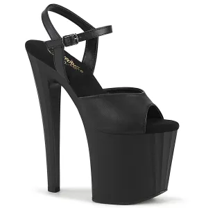 ENCHANT-709 Pleaser Black Faux Leather Sexy Platform Shoes (Pole Dancing Heels)
