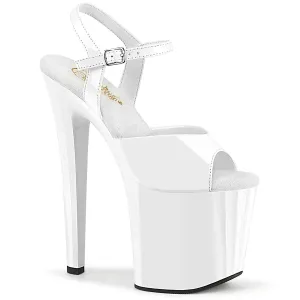 ENCHANT-709 Pleaser White Patent Sexy Platform Shoes (Pole Dancing Heels)