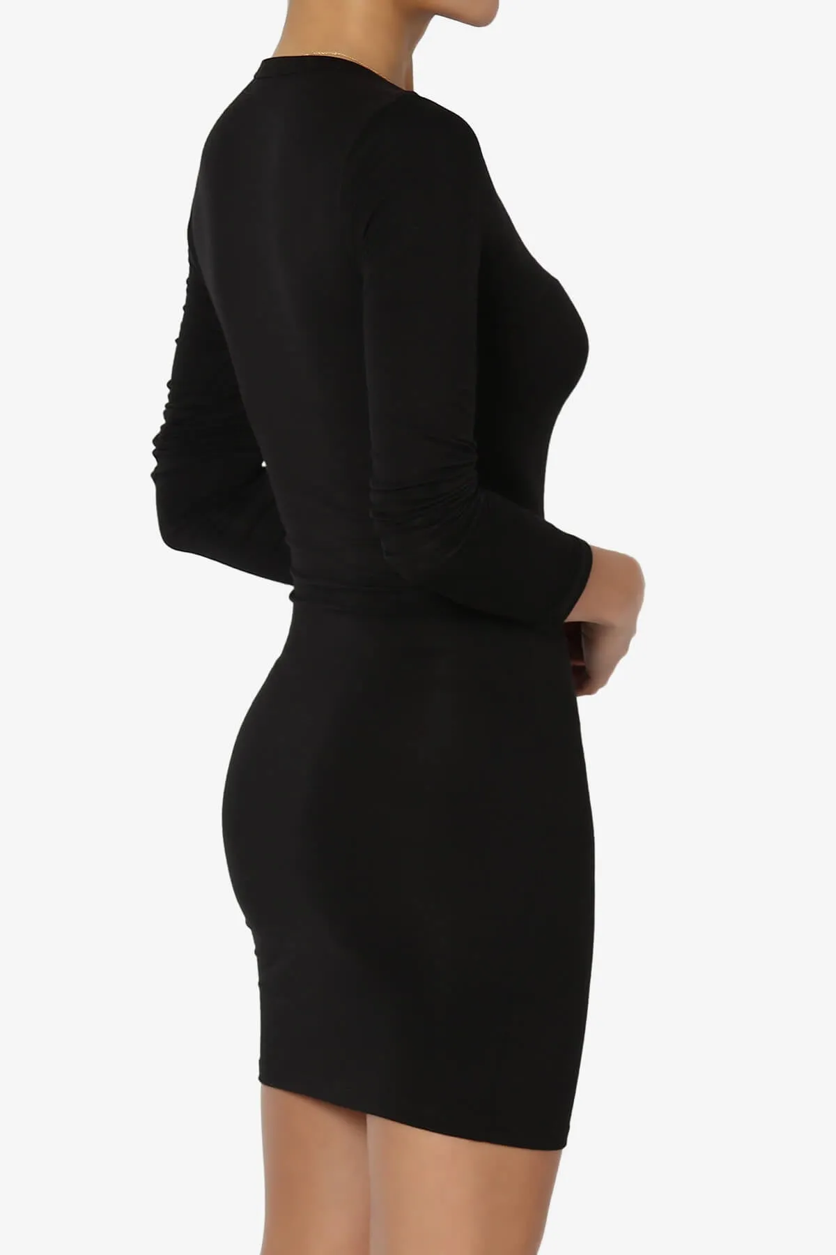 Everly Sheer Panel Bodycon Mini Dress