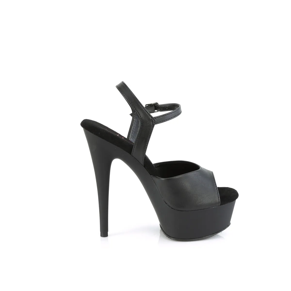 EXCITE-609 Pleaser Black Faux Leather Sexy Platform Shoes (Pole Dancing Heels)