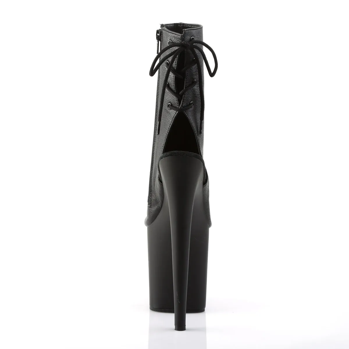 FLAMINGO-1018 Pleaser Black Faux Leather Sexy Platform Shoes (Pole Dancing Heels)