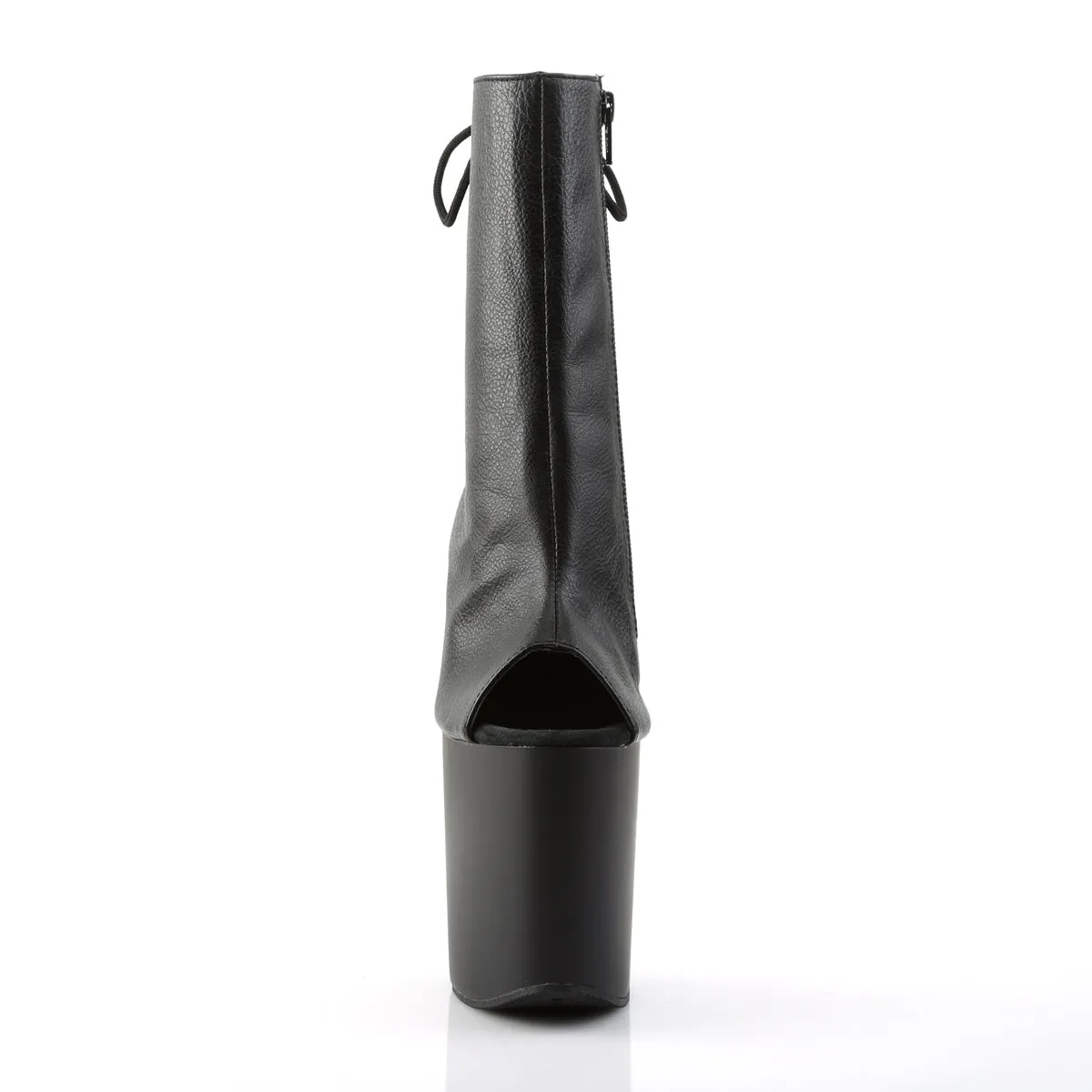 FLAMINGO-1018 Pleaser Black Faux Leather Sexy Platform Shoes (Pole Dancing Heels)