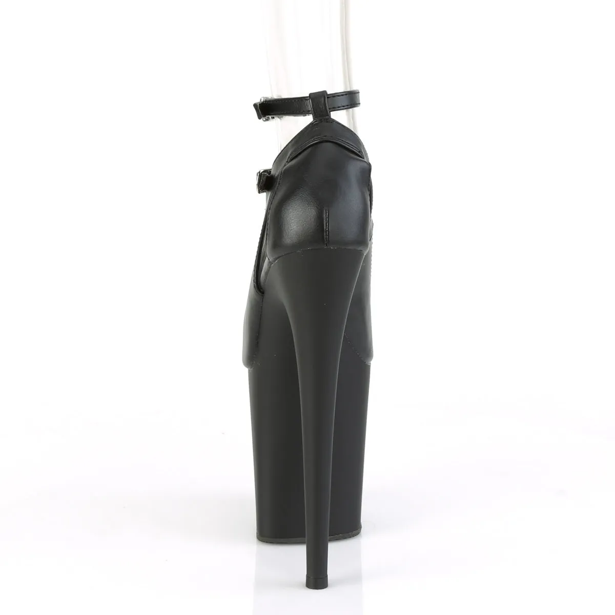FLAMINGO-850 Pleaser Black Faux Leather Sexy Platform Shoes (Pole Dancing Heels)