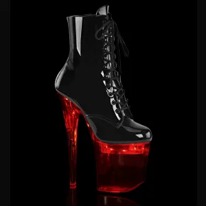 FLASHDANCE-1020-8 Pleaser Black Patent Sexy Platform Shoes (Pole Dancing Heels)
