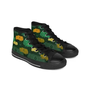 Green and Yellow Trucks Women's Classic Sneakers