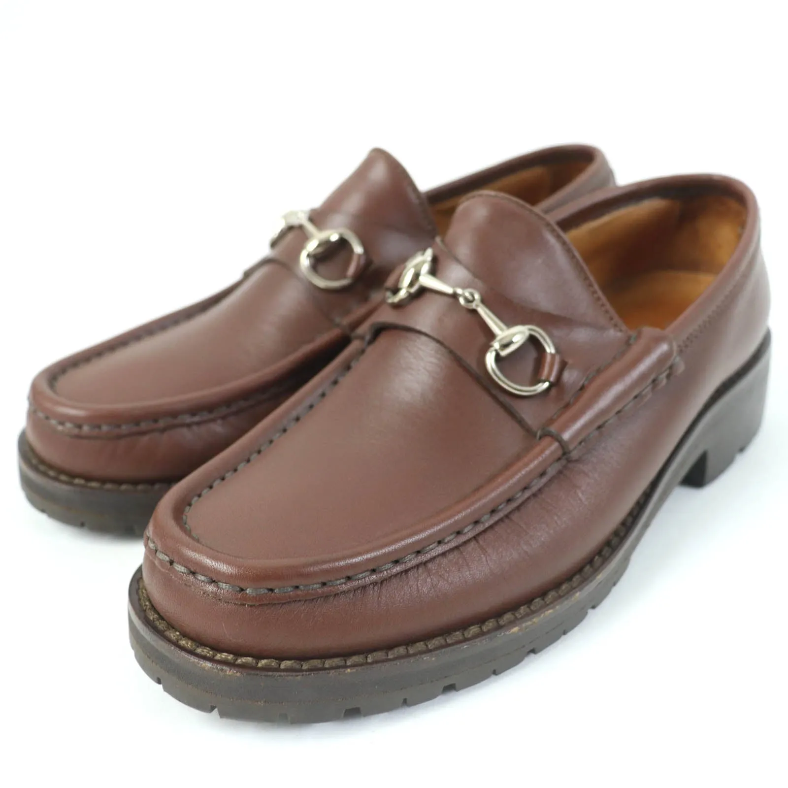 GUCCI loafers 101 6105/4 leather Brown 6.5