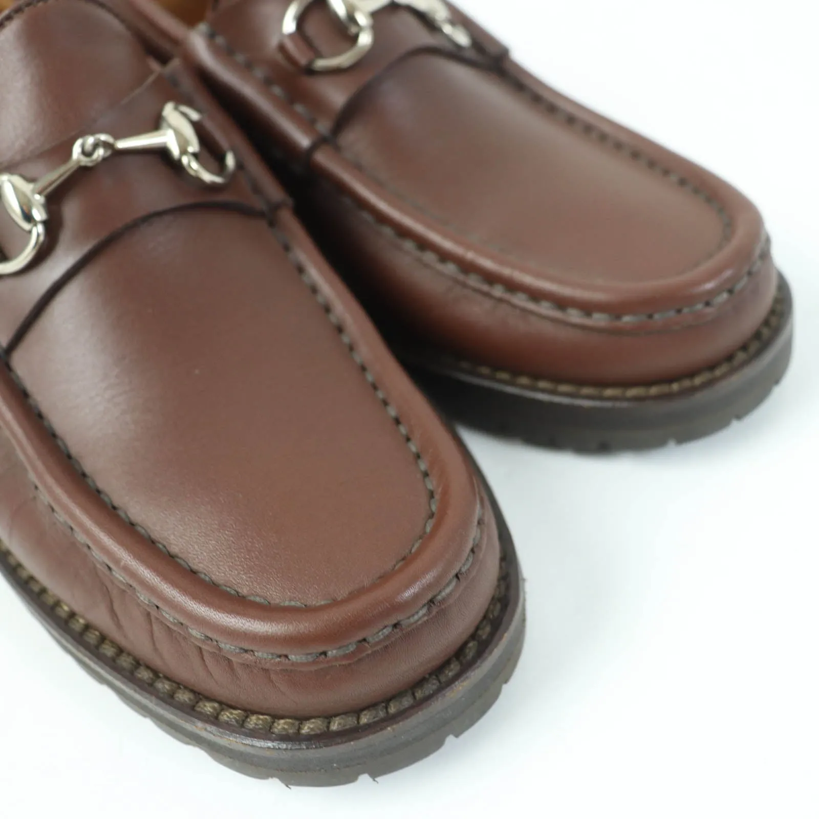 GUCCI loafers 101 6105/4 leather Brown 6.5
