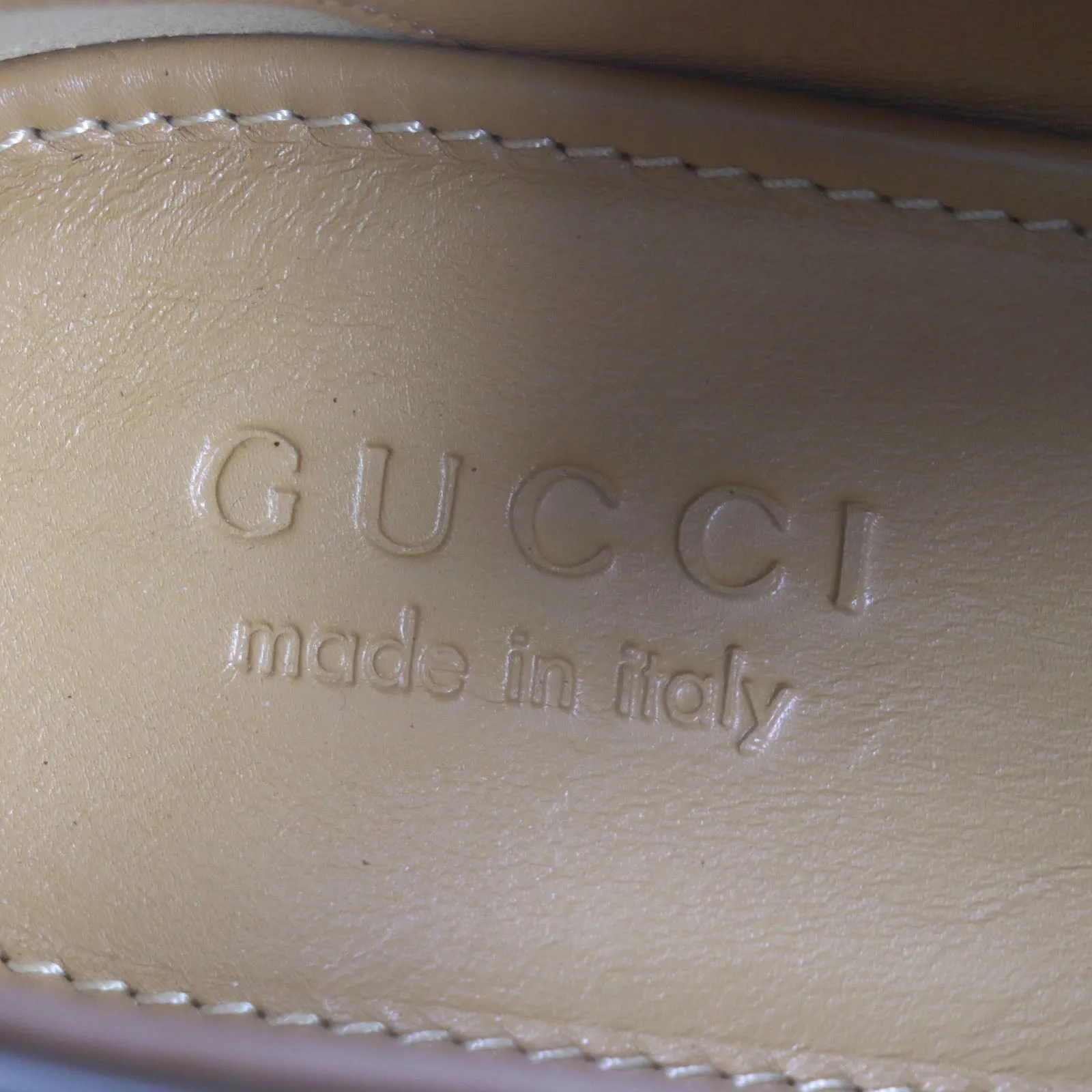 GUCCI loafers 406994 leather Brown Jordaan 6