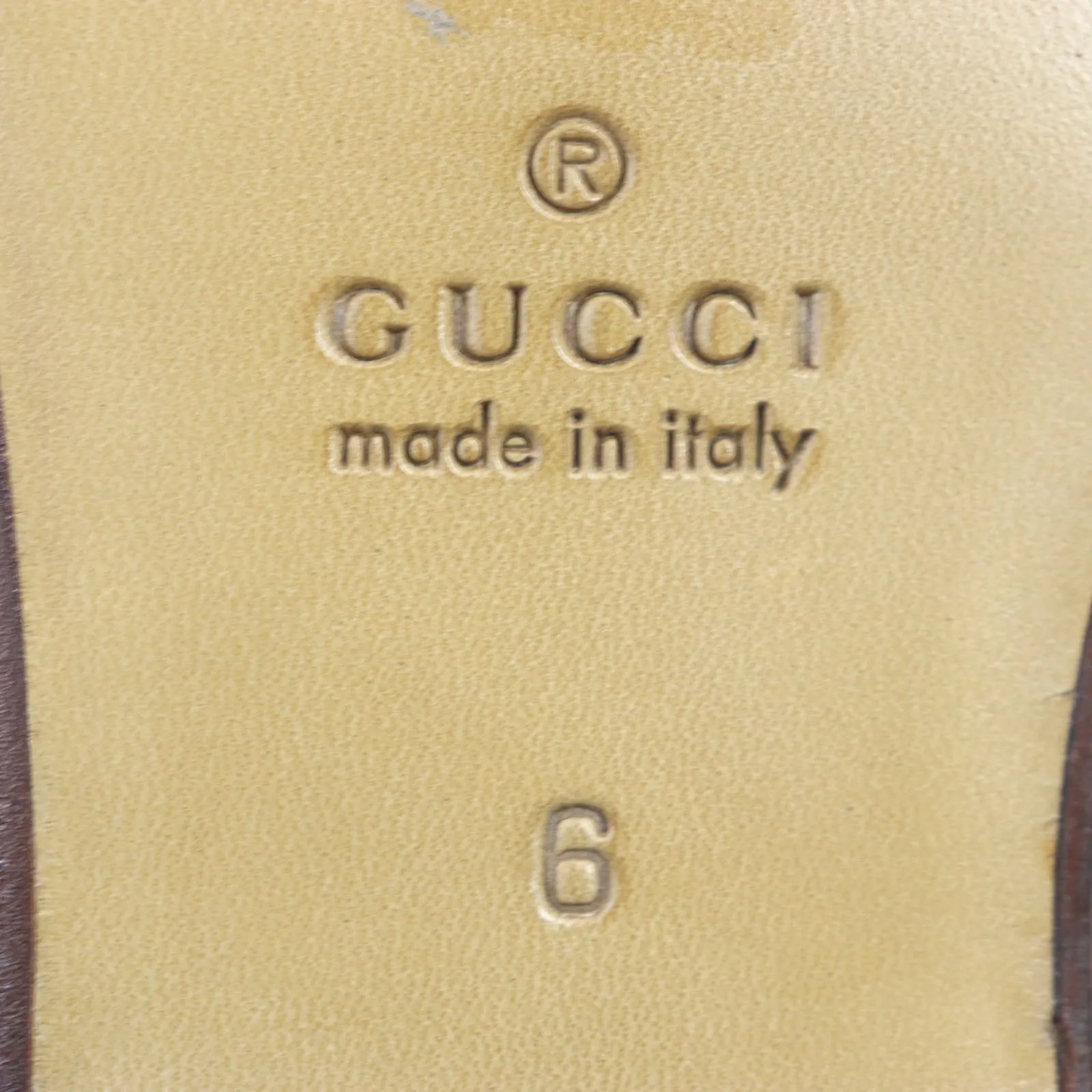 GUCCI loafers 406994 leather Brown Jordaan 6