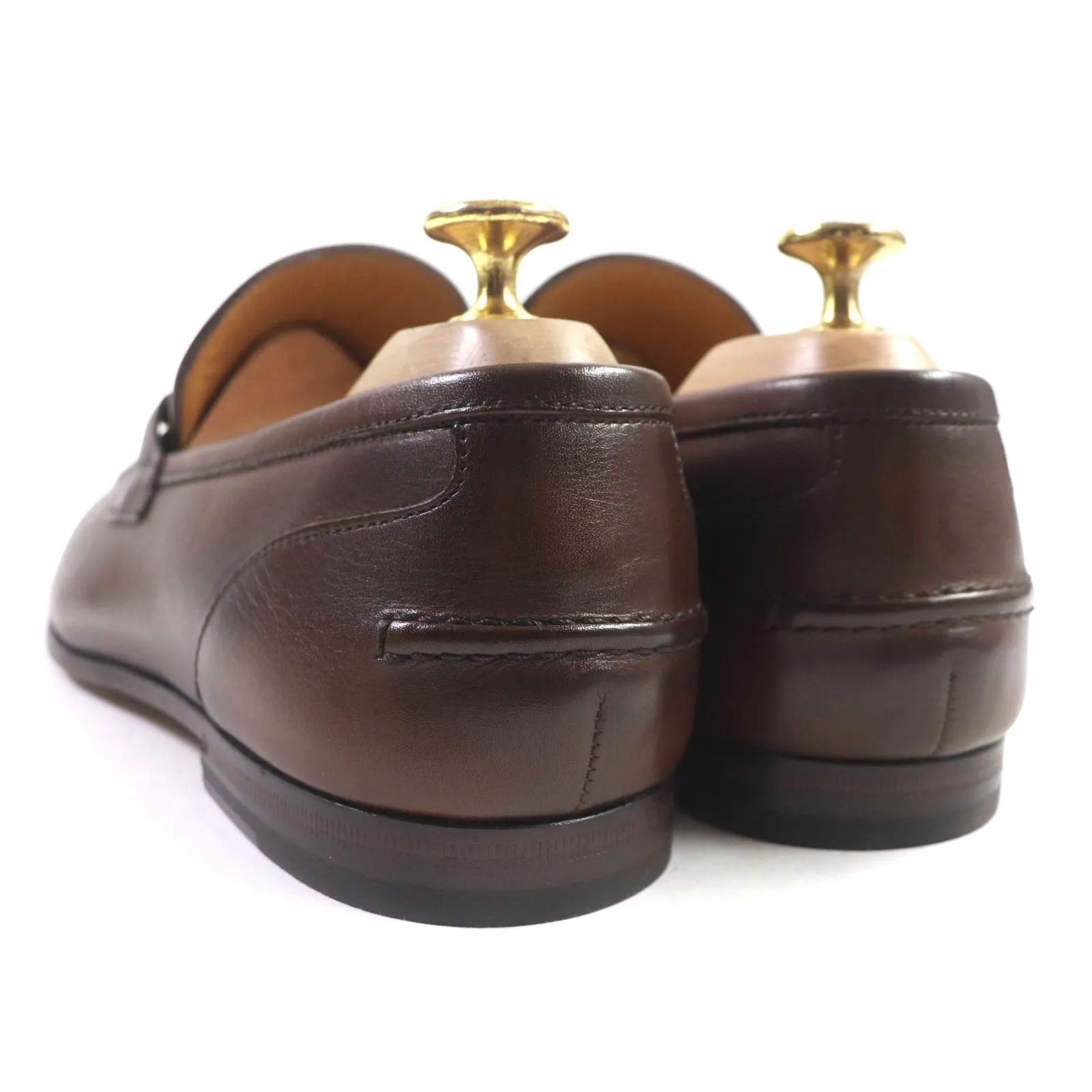 GUCCI loafers 406994 leather Brown Jordaan 6