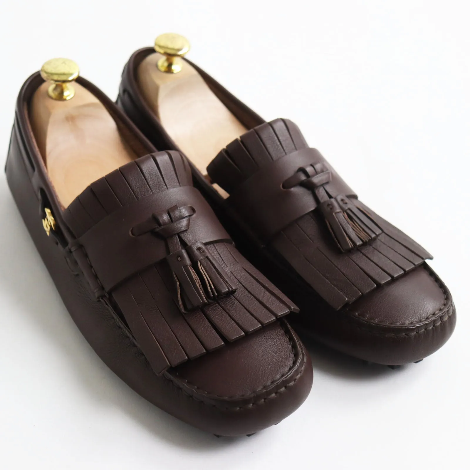 GUCCI loafers 624699 leather Brown 7 1/2